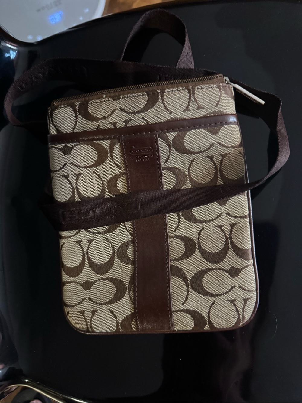 Coach Signature Brown Crossbody Bag